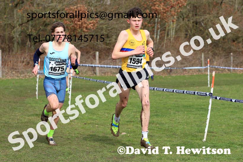 Boys Under-15s 2023 UK CAU Inter Counties Cross Country Champs, Prestwold Hall, Loughborough. Photo: David T. Hewitson/Sports for All Pics